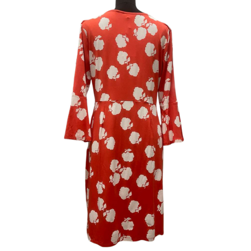 Boden Dress Womens 12L Floral Midi Bell Sleeve Lined Stretch Pockets - Picture 5 of 11